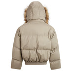 Padded Fur Oversized Puffer Jacket — detail shot