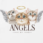 Beige Angel Cat Graphic T-Shirt — styling shot