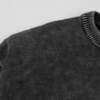 Vintage Black Faded Knit Sweater — detail shot