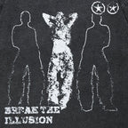 Aesthetic Vintage Black Shadow Washed T-Shirt — front view