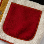 Color Block Oversized Puffer Jacket — fabric close-up