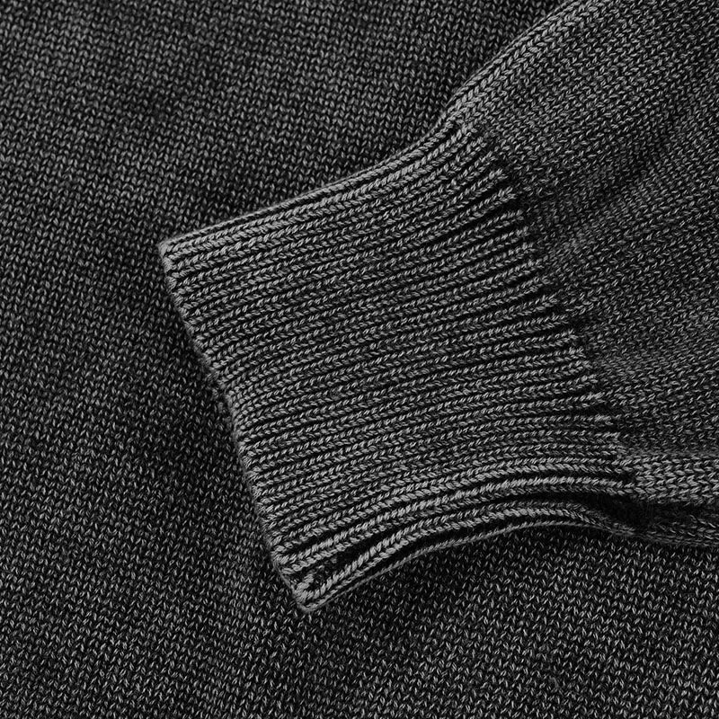 Vintage Black Faded Knit Sweater — fabric close-up