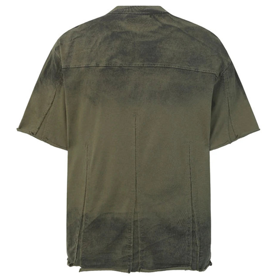 Broken Vintage Patchwork Oversized T-Shirt — front view