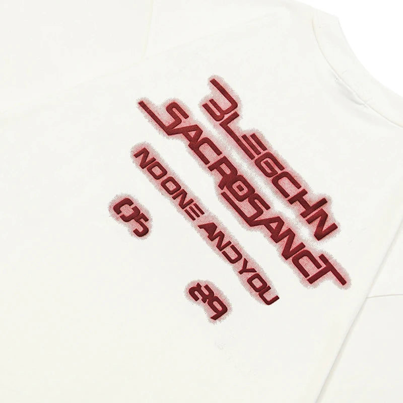 Vintage White Print T-Shirt — back view