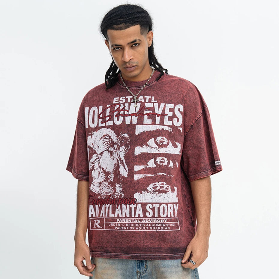 Short Vintage Oversized T-Shirt — detail shot