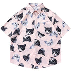 Cat Graphic Oversized Shirt — styling shot