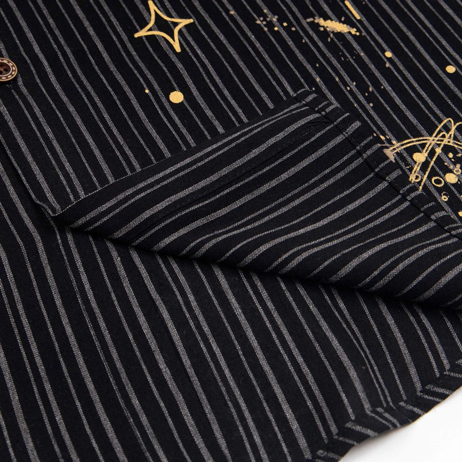 Tie Vintage Loose Shirt — fabric close-up