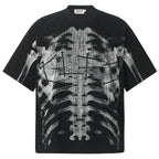 Y2K Skeleton Graphic Oversized T-Shirt — back view