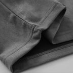Striped Suede Loose T-Shirt — fabric close-up