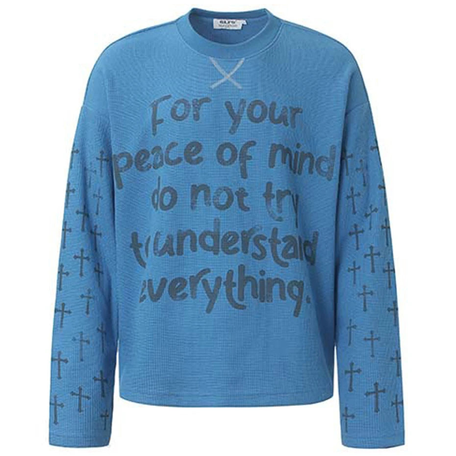 Y2K Letter Print Oversized T-Shirt — back view