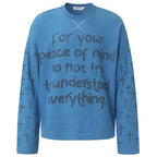 Y2K Letter Print Oversized T-Shirt — back view