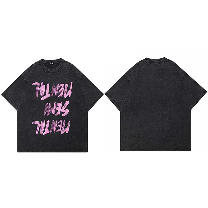 Y2K Pink Graphic Oversized T-Shirt — styling shot