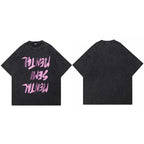 Y2K Pink Graphic Oversized T-Shirt — styling shot