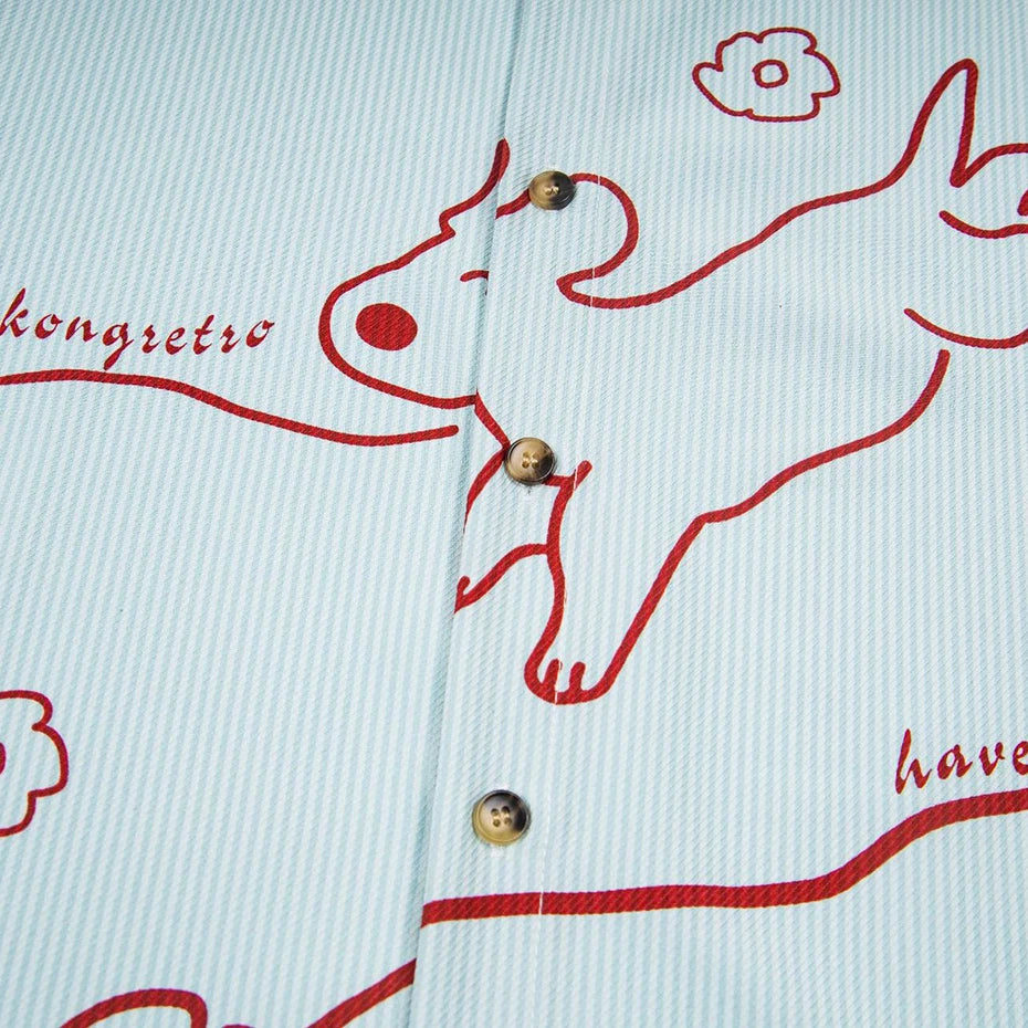 Shirts Dog Graphic Loose Shirt — fit shot