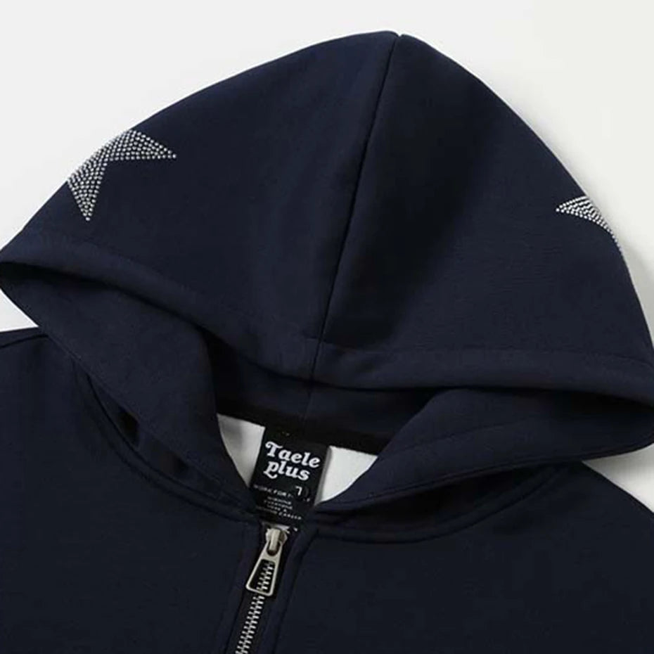 Star Zip Loose Jacket — back view