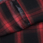 Y2K Vintage Plaid Oversized Shirt — fabric close-up