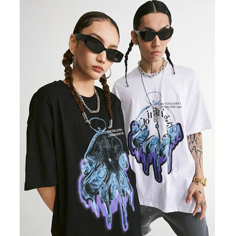 Letter Print Loose T-Shirt — front view