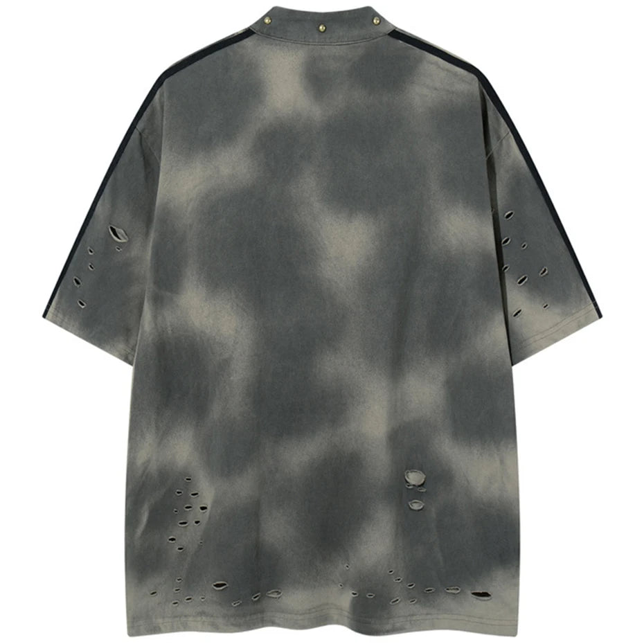 Vintage Ripped Oversized T-Shirt — front view