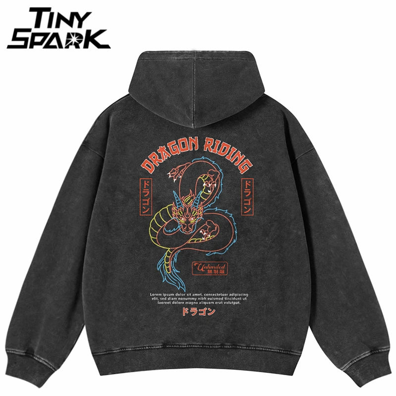 Retro Black Skull Graphic Hoodie — detail shot