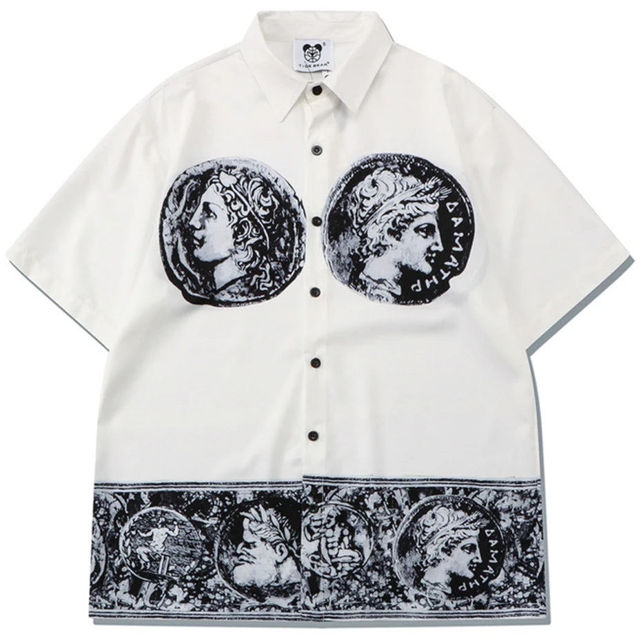 Vintage Graphic Loose Shirt — styling shot