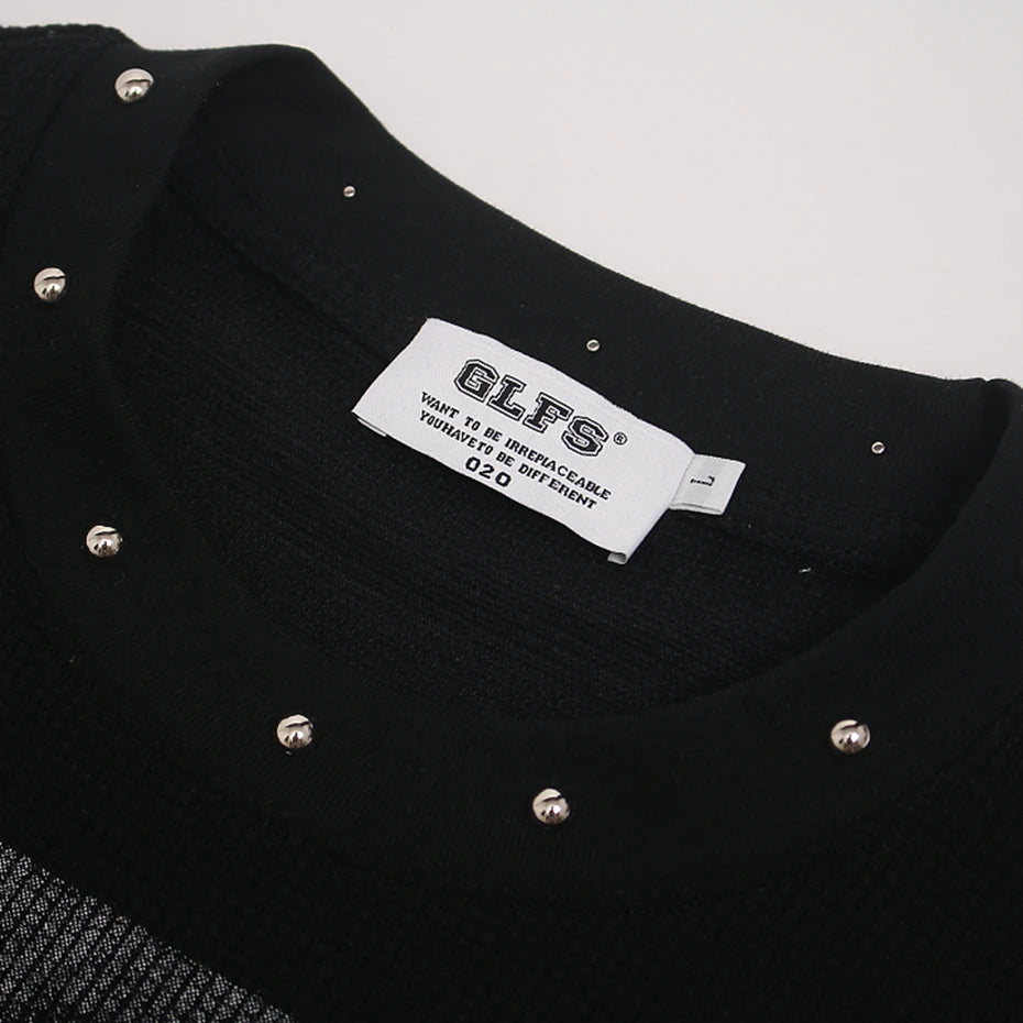 Shirts Y2K Black Graphic Oversized T-Shirt — back view