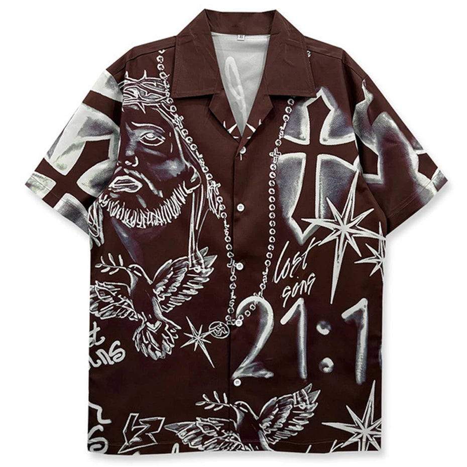 Short Vintage Loose Shirt — styling shot