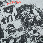 Gray Vintage Graphic Oversized T-Shirt — detail shot