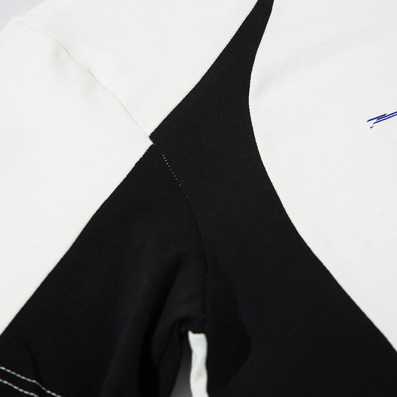 Sport Patchwork Oversized T-Shirt — back view