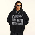 Vintage Eye Graphic Hoodie — front view