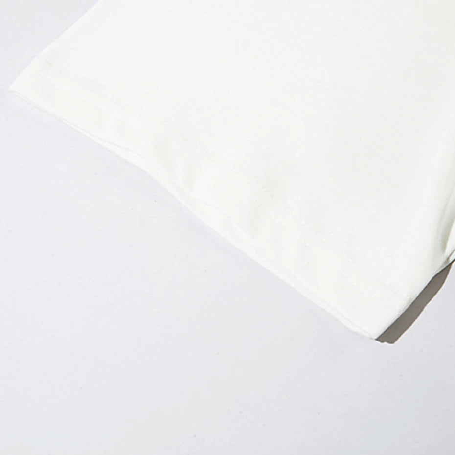 Y2K Star Spliced Oversized T-Shirt — fabric close-up