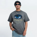 Vintage Eyes Graphic Oversized T-Shirt — detail shot