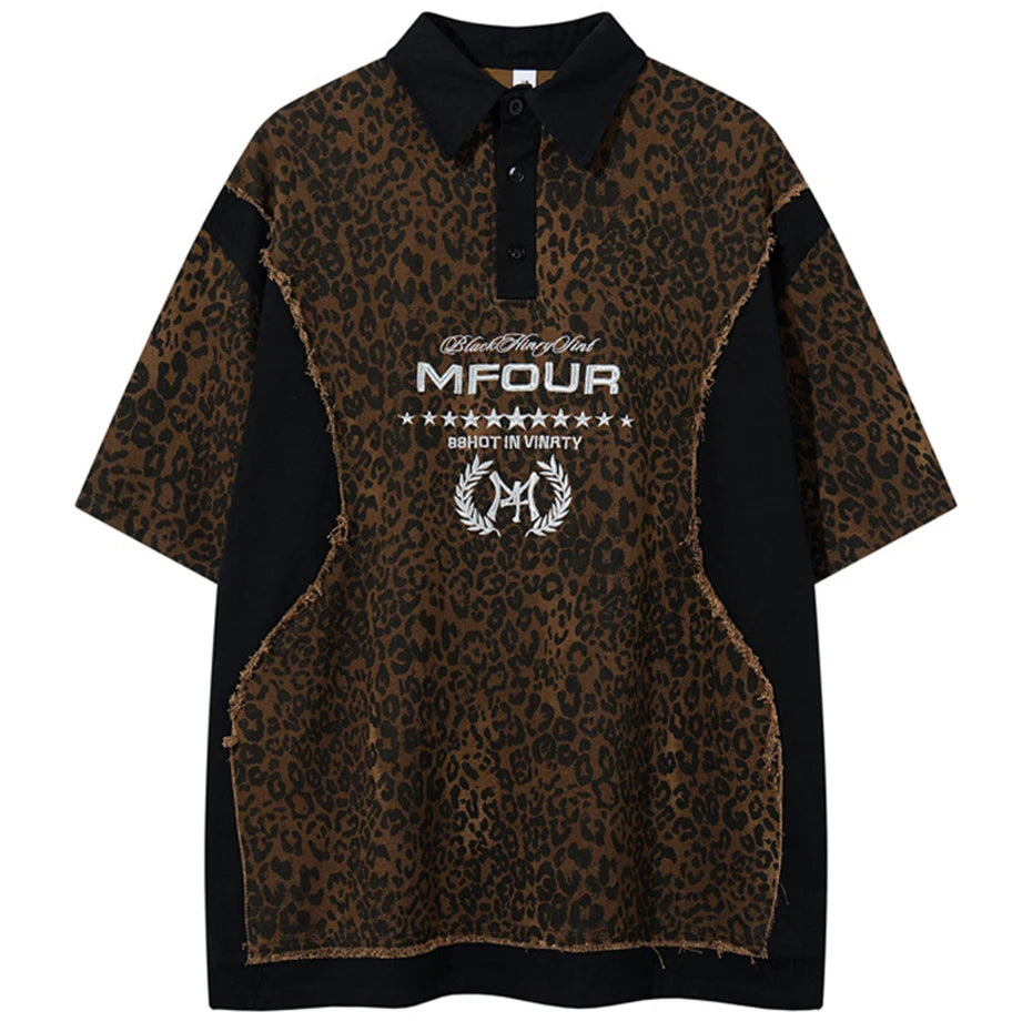 Vintage Leopard Oversized T-Shirt — back view