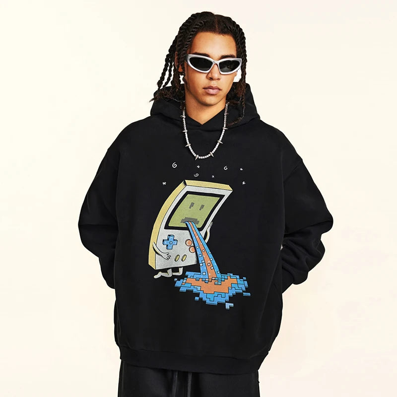 Y2K Cartoon Graphic Hoodie — front view