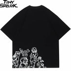 Cartoon Graphic Oversized T-Shirt — back view