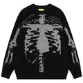 Sweaters Y2K Skeleton Graphic Knit Oversized Sweater — styling shot