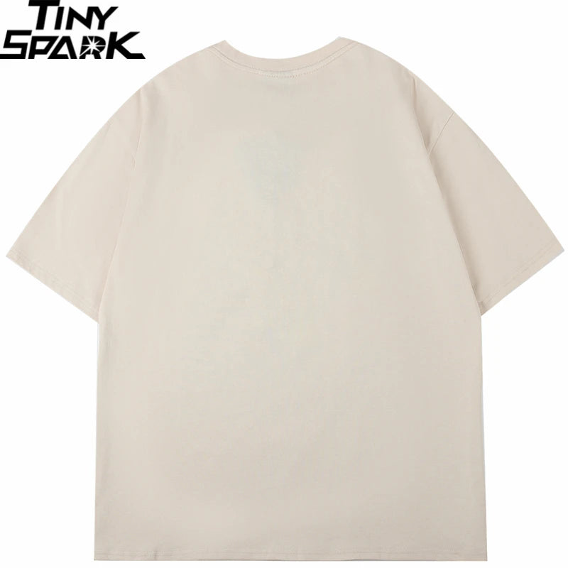 Black Cat Graphic Loose T-Shirt — back view