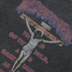 Black Letter Print Hoodie — detail shot