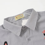 Y2K Vintage Cat Embroidered Oversized Shirt — back view