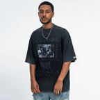 Purple Vintage Graphic Oversized T-Shirt — back view