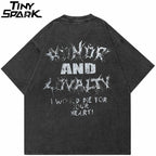 Warrior Retro Black Washed T-Shirt — back view