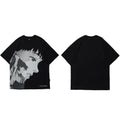 Anime Girl Print Loose T-Shirt — detail shot