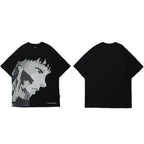 Anime Girl Print Loose T-Shirt — detail shot