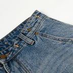 Vintage Star Graphic Denim Baggy Jeans — detail shot