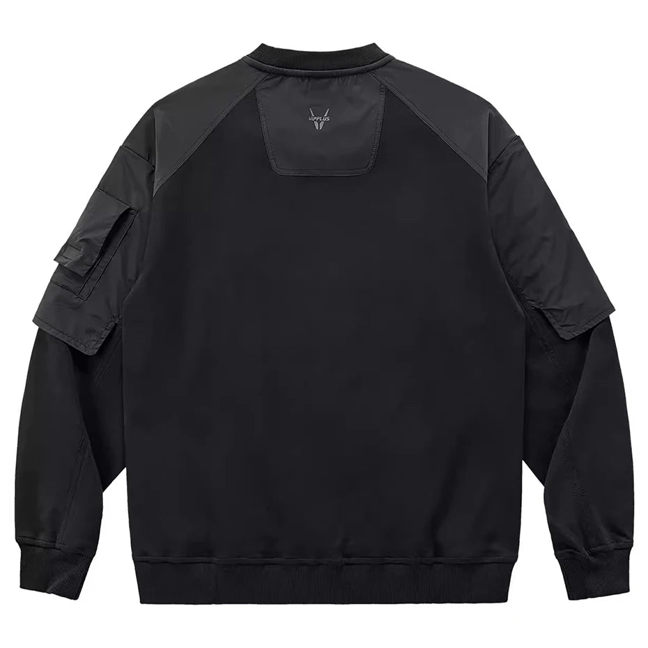 Techwear Black Car Hoodie — front view