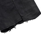Black Loose Denim Shorts — fit shot
