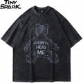 Vintage Black Bear Washed Oversized T-Shirt — front view