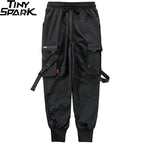 Ribbon Harem Cargo Pants — fabric close-up