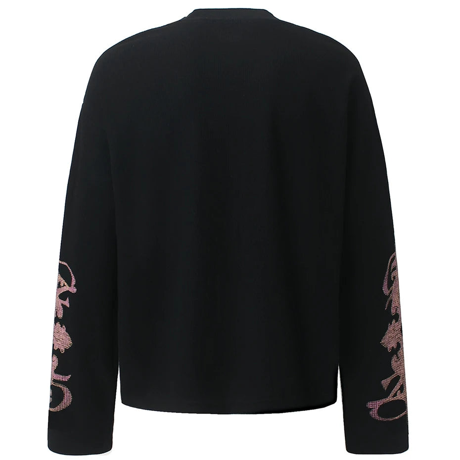 Shirts Graphic Oversized Long Sleeve Tee — front view