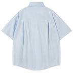Funny Vintage Cat Embroidered Oversized Shirt — detail shot