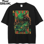 Vintage Black Alien Graphic T-Shirt — detail shot